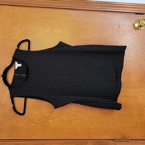 Calvin Klein Top Women Black pinstripe